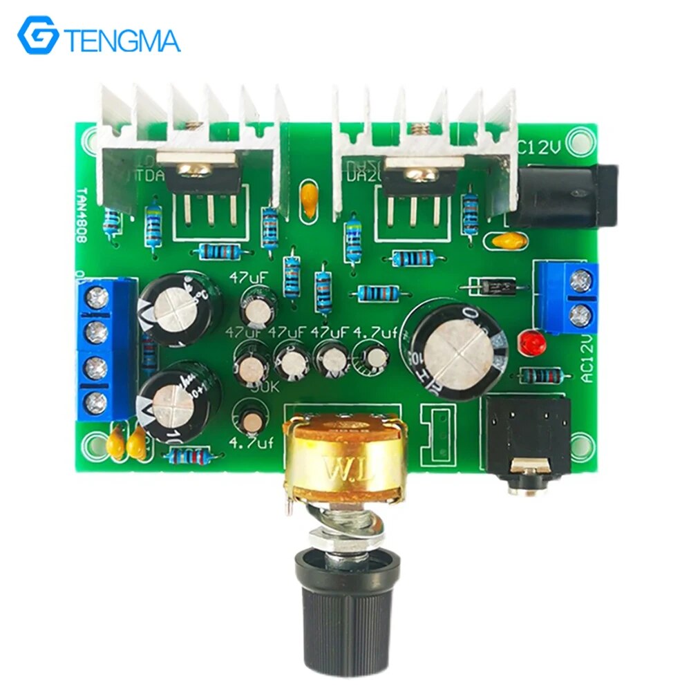 TDA2030A 듀얼 채널 앰프 DIY 키트 OTL 학생 용접 및 조립 전자 기술 훈련 및 느슨한 부품 생산 [DIY-201]