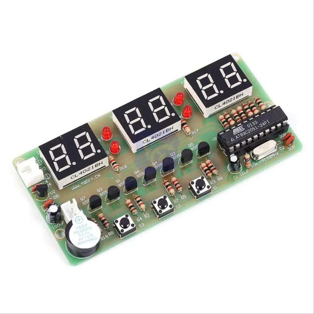Diymore 디지털 시계 DIY 키트 전자 알람 시계 키트 아두이노용 버저 학습 키트 PCB FR-4 6 비트 C51 AT89C2051 칩 [DIY-174]