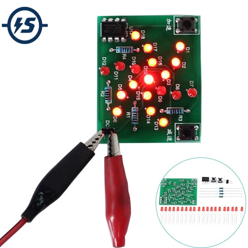 DIY 키트 전자 디자인 건설자 풍차 키트 DC 5V 연습을위한 재미 있는 DIY 납땜 전자 장치를위한 조정 가능한 속도 MCU [DIY-175]