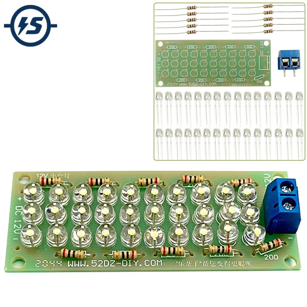 조명 테이블 램프 LED 모듈 DIY 전자 키트 회로 기판 부품 용접 느슨한 부품 납땜 프로젝트 연습 12V [DIY-187]