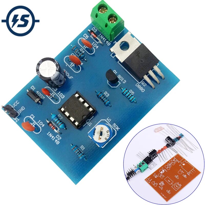 555 전자 DIY 키트 5-12V 펄스 폭 변조 속도 조절기 컨트롤러 세트 생산 기술 훈련 부품 [DIY-202]