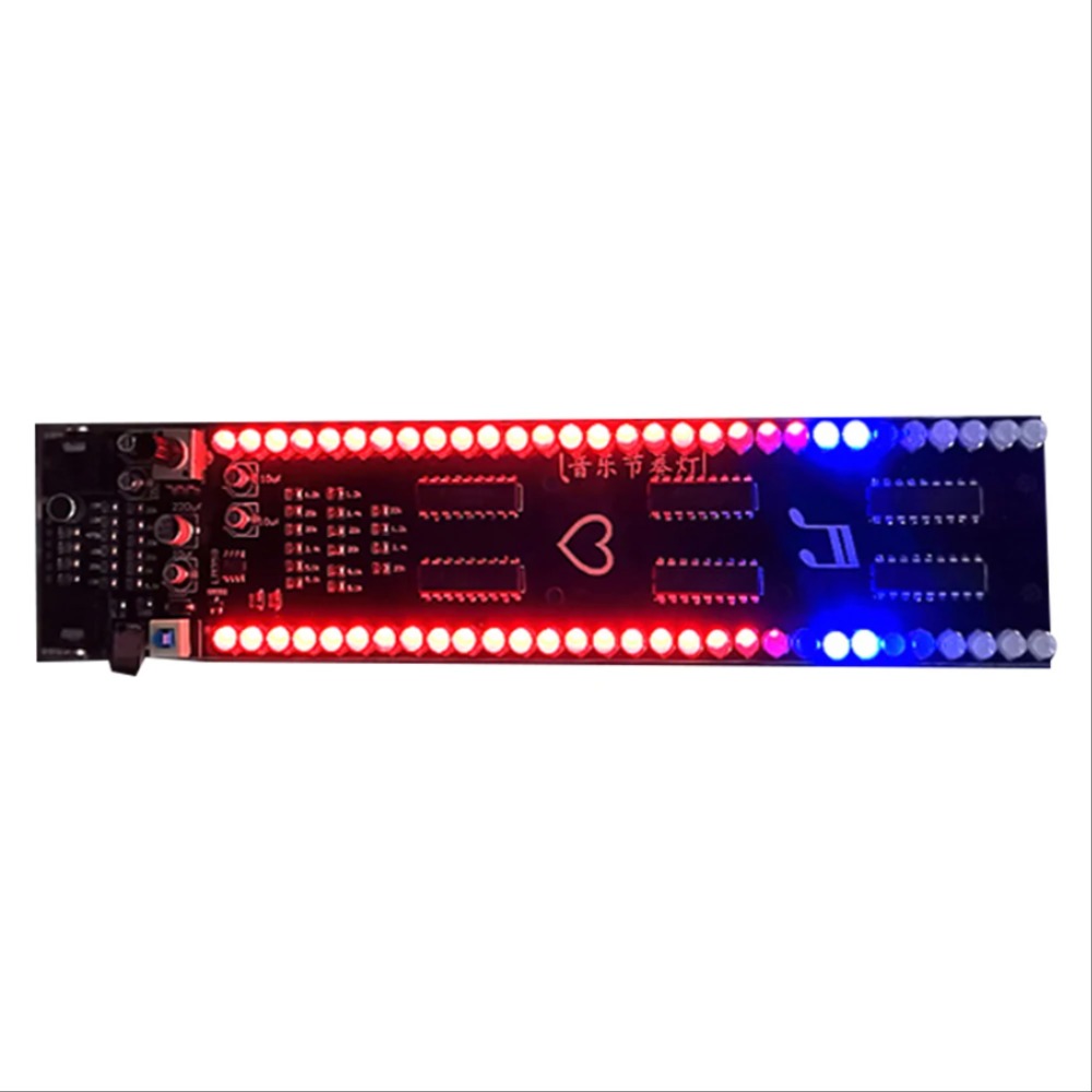 DIY LED 전자 키트 오디오 리듬 듀얼 컬러 라이트 음악 30 세그먼트 스펙트럼 볼륨 레벨 표시기 납땜 프로젝트 연습 [DIY-207]