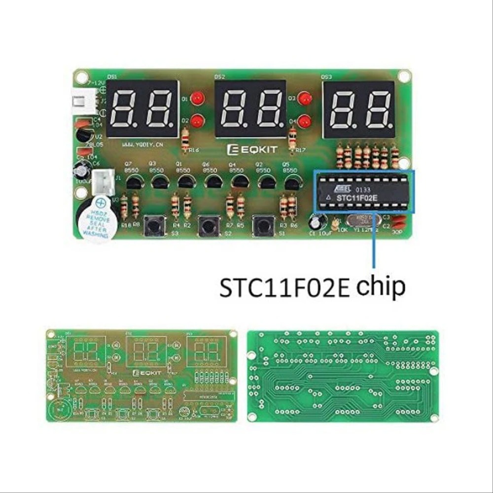 DIY 시계 전자 키트 C51 6 디지털 시계 납땜 프로젝트 연습 부품 용접 Benginer 학교 훈련 기술 [DIY-210]