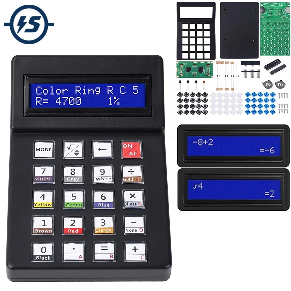 DIY 전자 키트 책상 계산기 납땜 프로젝트 연습 대학 고등학교 스템 학습용 LCD1062 디스플레이 7 자리 [DIY-213]