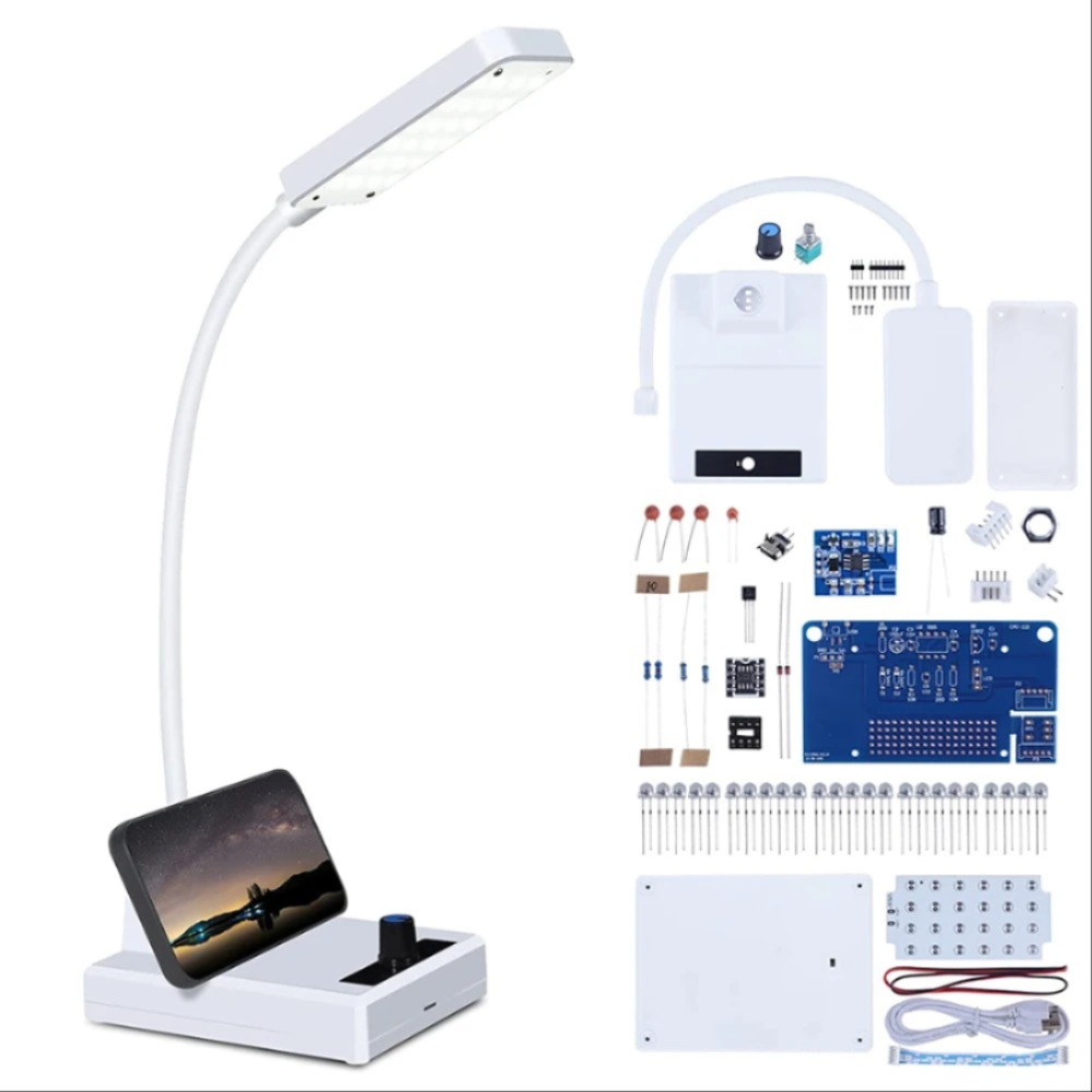DIY 전자 키트 테이블 램프 눈 보호 LED 조도 조절 납땜 프로젝트 연습 USB 충전식 PWM 밝기 조절 가능 [DIY-218]