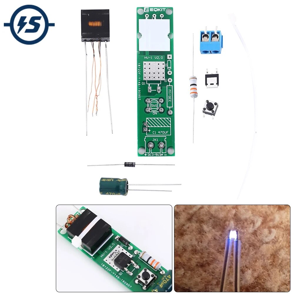 HV-1 DC 3 V-5V 아크 점화 발전기 키트 DIY 전자 담배 점화 모듈 [DIY-226]