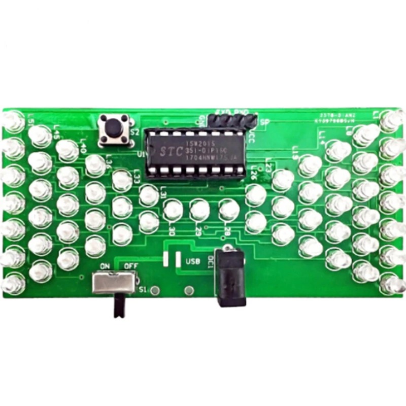 모래 시계 DIY 전자 키트 LED 램프 이중 레이어 PCB 보드 부품 용접 납땜 프로젝트 연습 세트 5V [DIY-231]