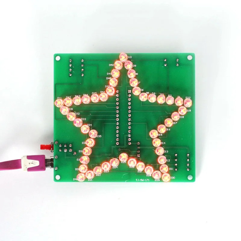 반짝이는 5 점 별 깜박이는 LED 워터 라이트 모듈 DIY 전자 키트 납땜 프로젝트 연습 발렌타인 선물 [DIY-236]