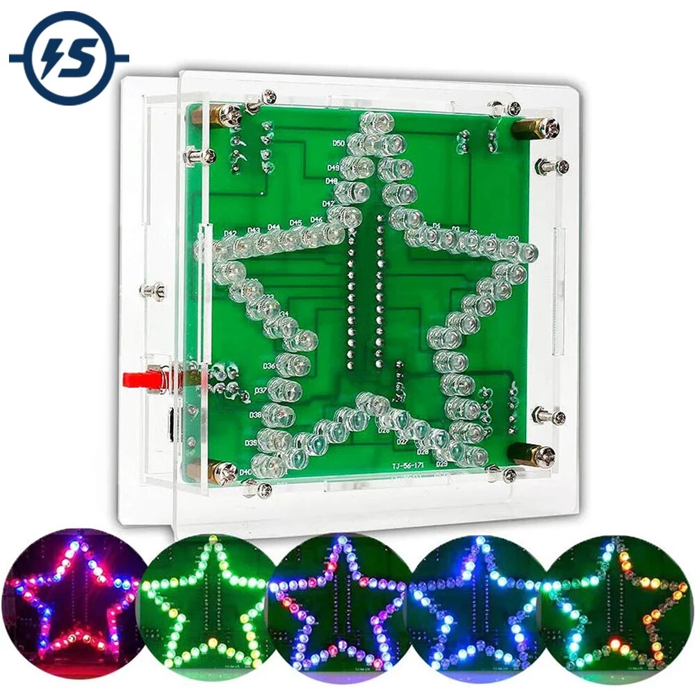 반짝이는 5 점 별 깜박이는 LED 워터 라이트 모듈 DIY 전자 키트 납땜 프로젝트 연습 발렌타인 선물 [DIY-236]