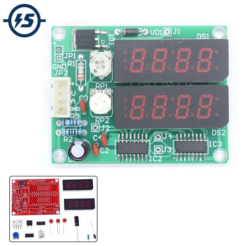 DIY 전자 키트 4 비트 디지털 전압 전류 측정기 납땜 프로젝트 연습 키트 전압계 전류계 74HC138 PMS132 [DIY-240]
