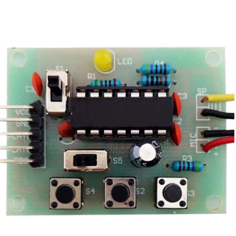 DIY 전자 키트 20S DC 3-5V 음성 녹음 레코더 모듈 ISD1820P 정확한 말하기 음악 오디오 녹음 납땜 [DIY-243]