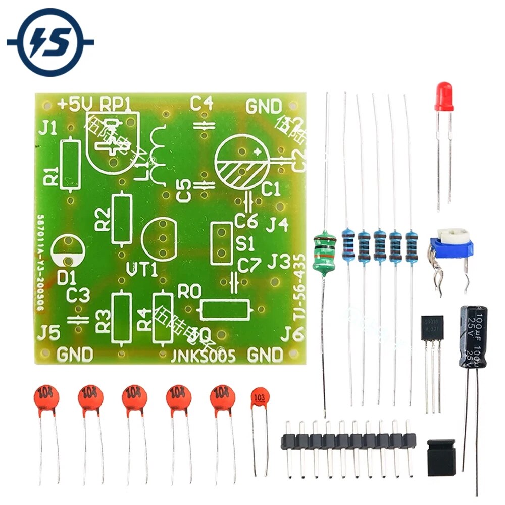 DIY 전자 키트 전기 용량 3 점 진동 인쇄 회로 납땜 프로젝트 연습 세트 부품 용접 기술 [DIY-250]
