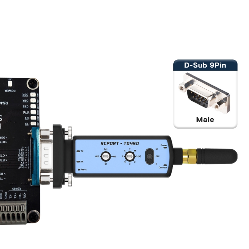 RS485 / RS422 무선 시리얼통신 컨버터 블루투스 RCPORT-TD450 산업용 어댑터 케이블