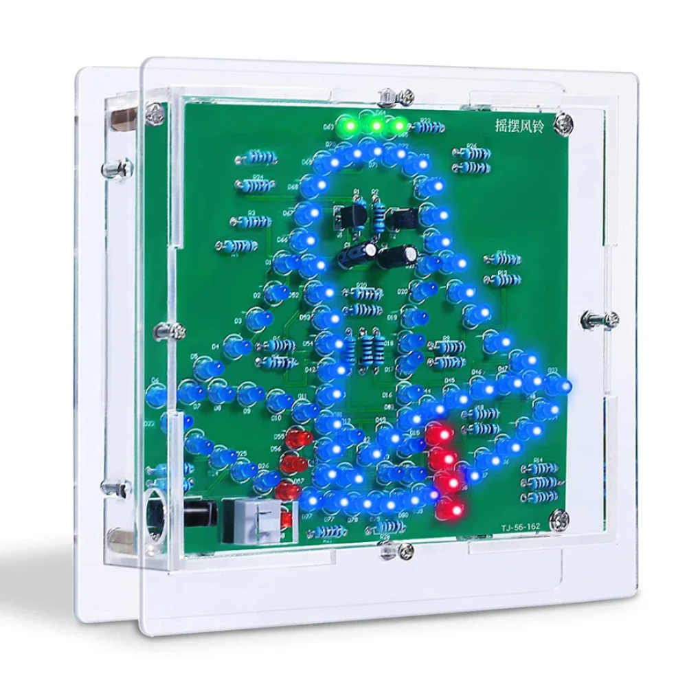 DIY 전자 키트 DC 4.5-5V 스윙 윈드 차임 벨 납땜 프로젝트 연습 학습 키트 LED 깜박이는 윈드 벨 선물 [DIY-266]