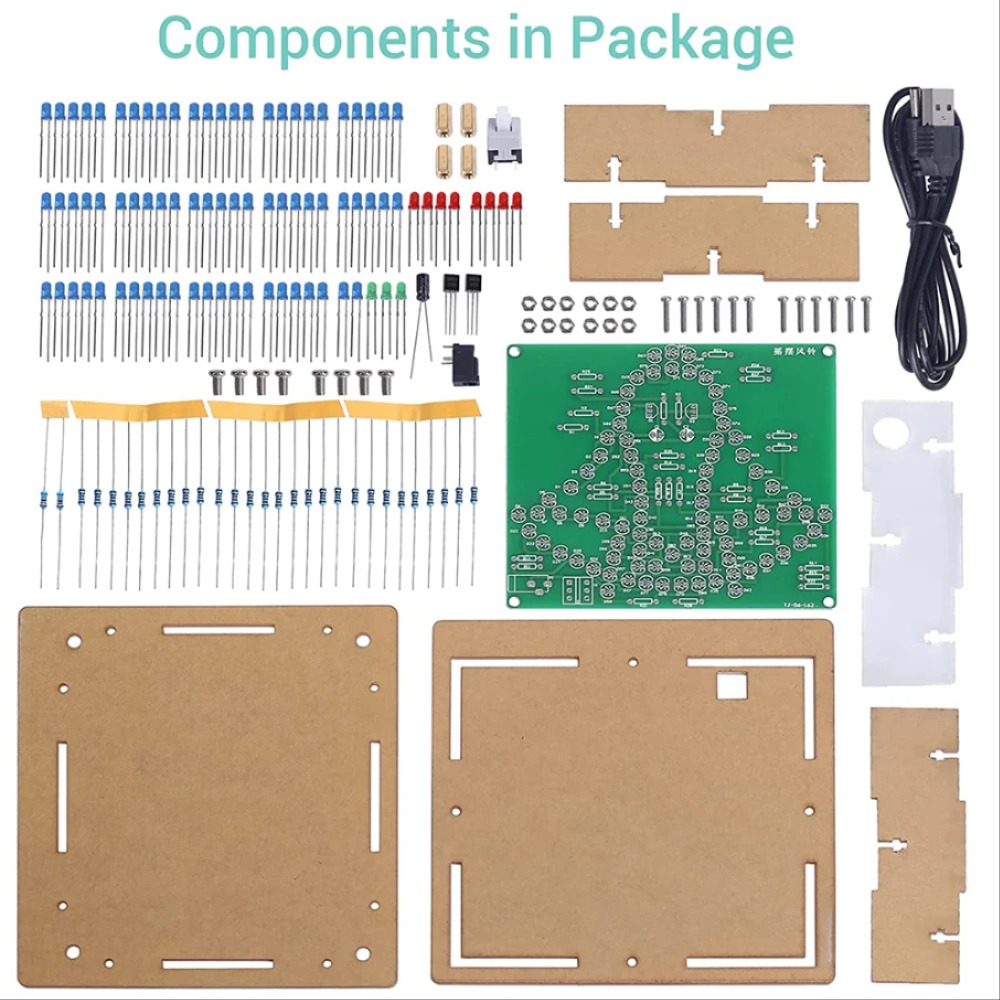 DIY 전자 키트 DC 4.5-5V 스윙 윈드 차임 벨 납땜 프로젝트 연습 학습 키트 LED 깜박이는 윈드 벨 선물 [DIY-266]