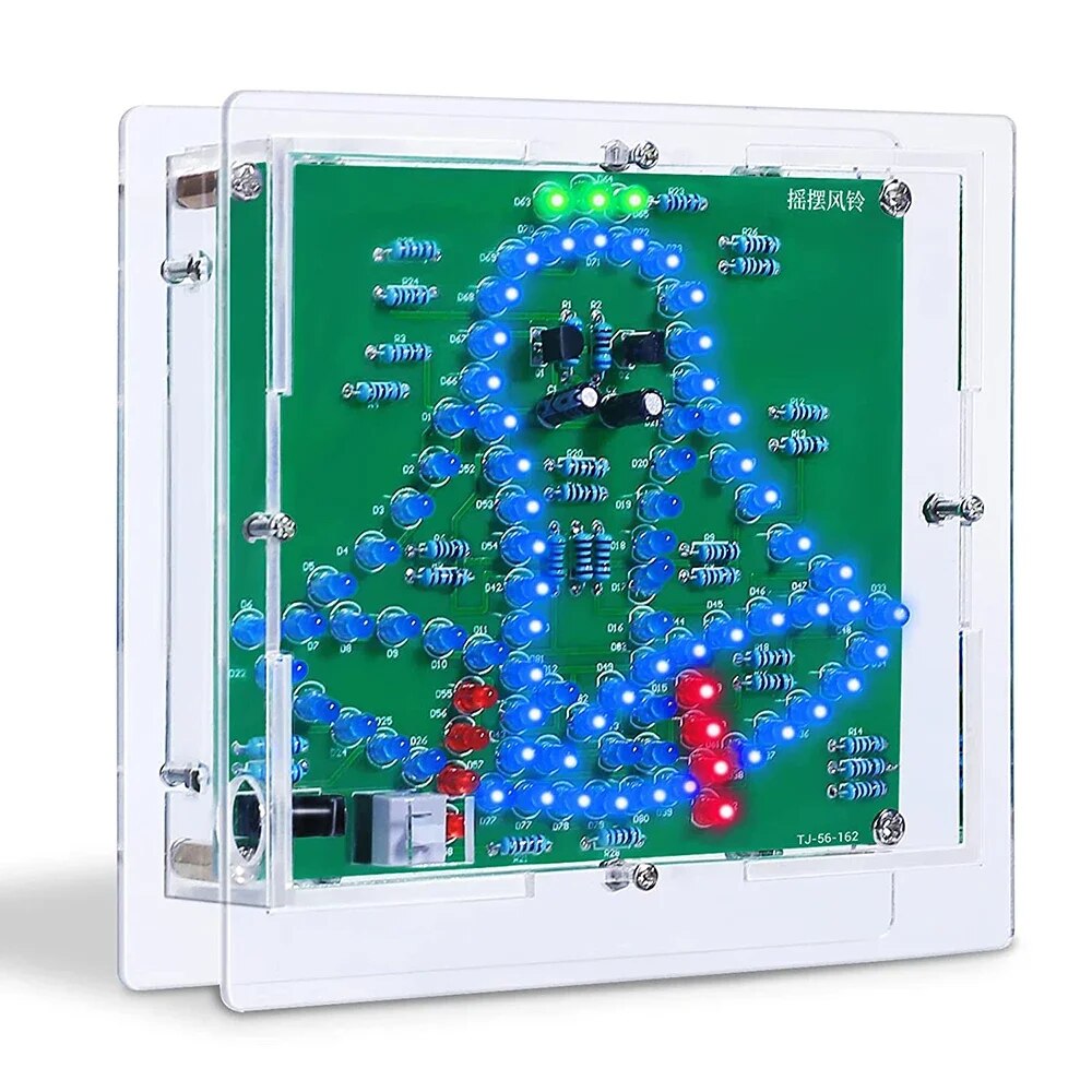 DIY 전자 키트 DC 4.5-5V 스윙 윈드 차임 벨 납땜 프로젝트 연습 학습 키트 LED 깜박이는 윈드 벨 선물 [DIY-266]