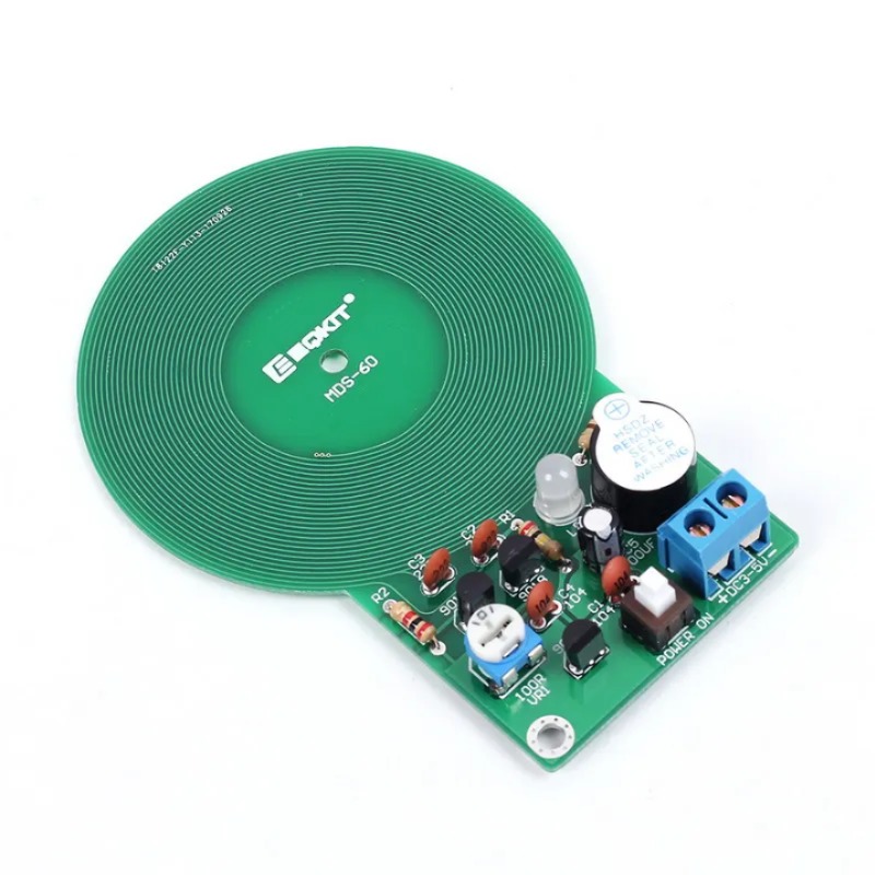DIY 전자 키트 금속 탐지기 키트 DC 3V-5V 60mm 비접촉 센서 보드 모듈 납땜 프로젝트 연습 금속 탐지기 [DIY-269]