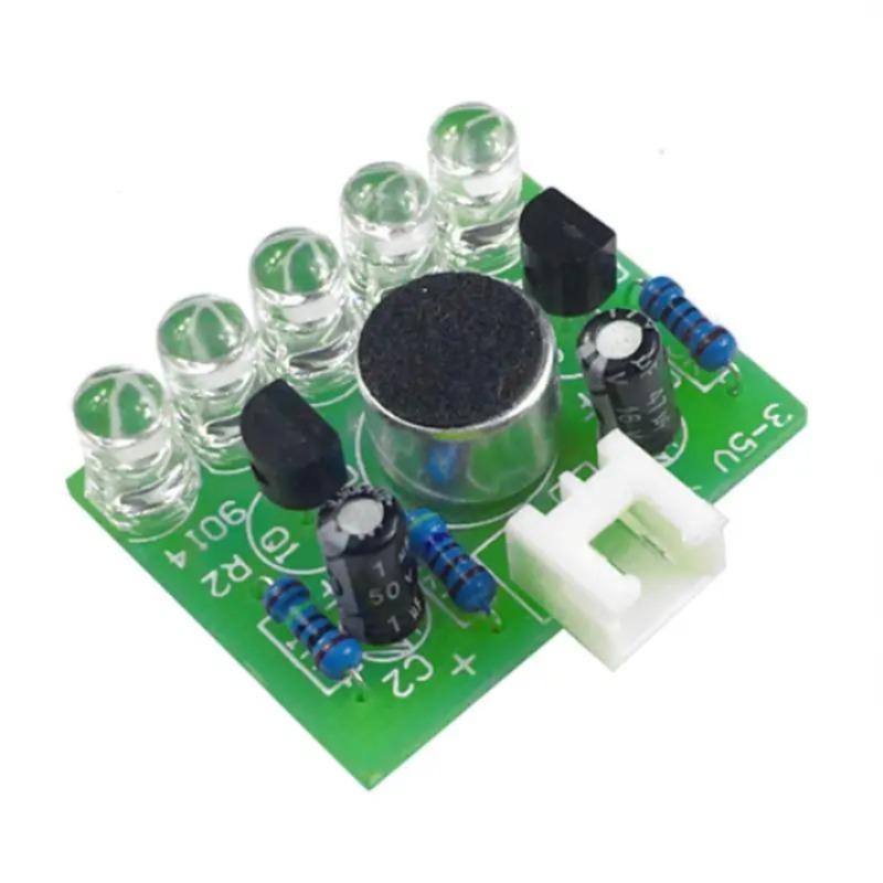 음성 활성화 제어 램프 LED 멜로디 라이트 모듈 DIY 전자 재미있는 키트 생산 스위트 학습 PCB 실험실 3V-5.5V [DIY-273]