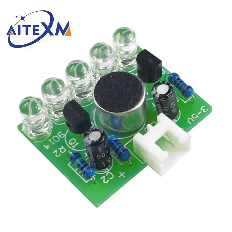 음성 활성화 제어 램프 LED 멜로디 라이트 모듈 DIY 전자 재미있는 키트 생산 스위트 학습 PCB 실험실 3V-5.5V [DIY-273]