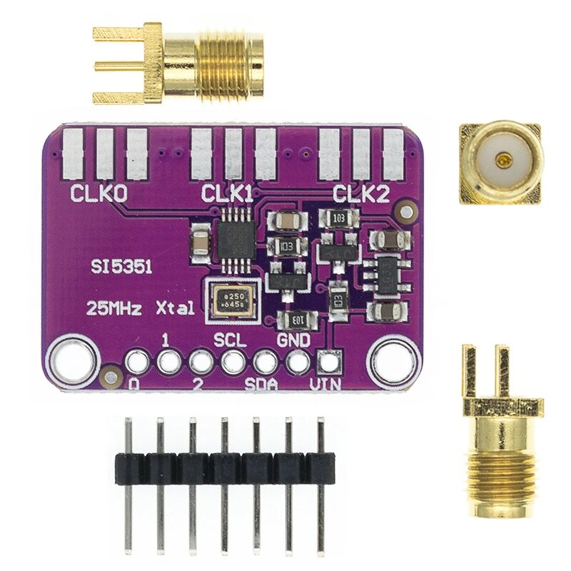 DC 3v-5v si5351 i2c 클럭 생성기 브레이크 아웃 보드 모듈 신호 발생기 클럭 arduino 용 8 khz-160 mhz [ZTR10-01]