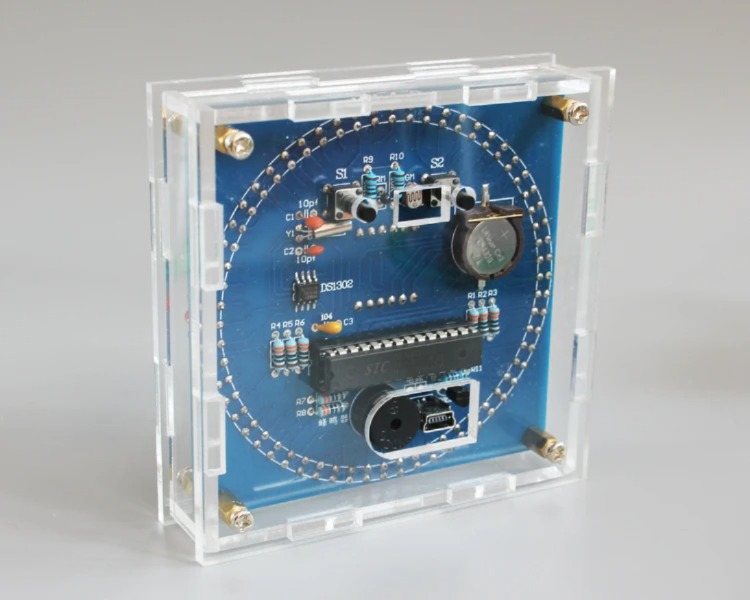 DIY 회전 디지털 LED 디스플레이 모듈 알람 전자 디지털 시계 키트 51 SCM 학습 보드 5V DS1302 [DIY-275]