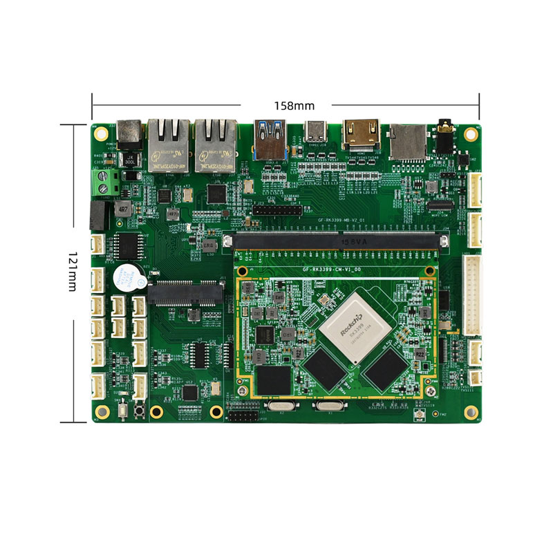 cortex-A72 안드로이드 스마트 키오스크 디지털 간판 다중 커넥터 마더 보드 PCBA 보드 컴퓨터 하드웨어 GF-RK3399-KIT 4G+16G [Qiyang-02]