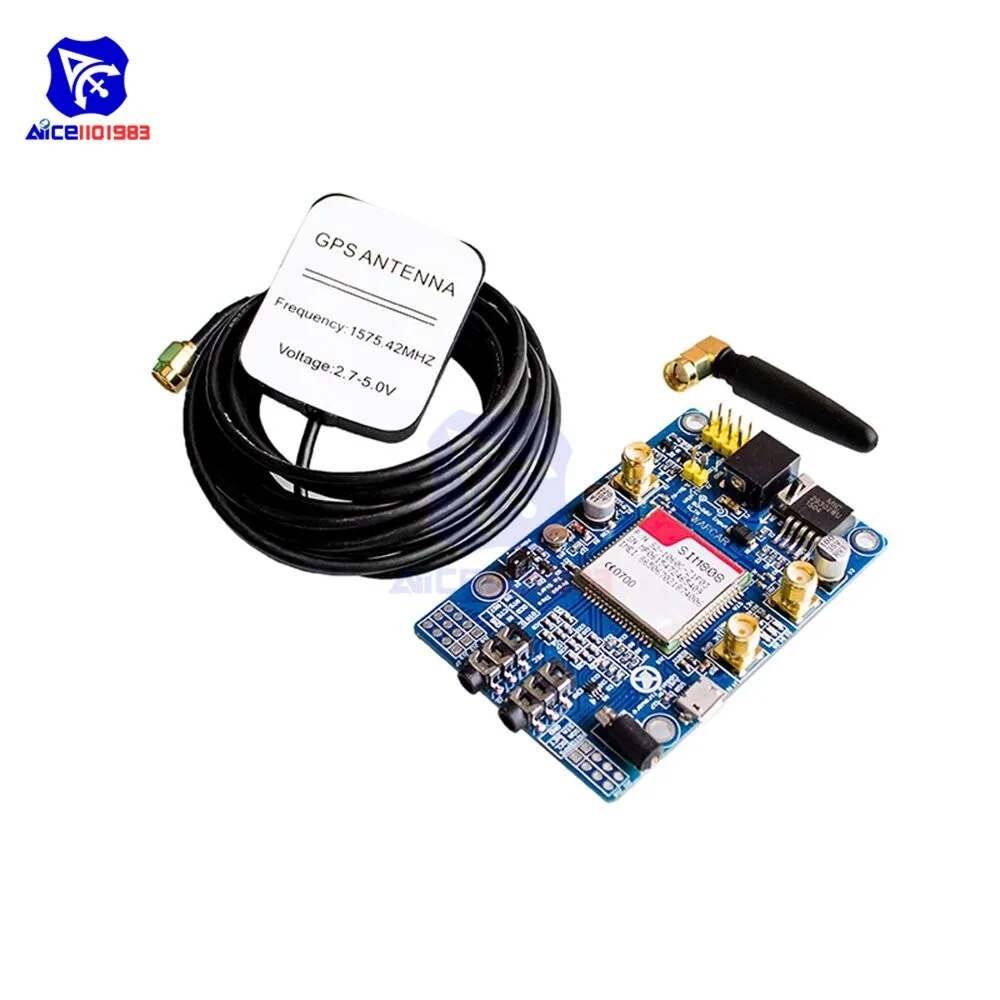 SIM808 모듈 GSM GPRS GPS 개발 보드 IPX SMA GSM GPS 안테나 지원 아두이노 라즈베리 파이용 2G 네트워크 [OPEN-ZTY11-34]
