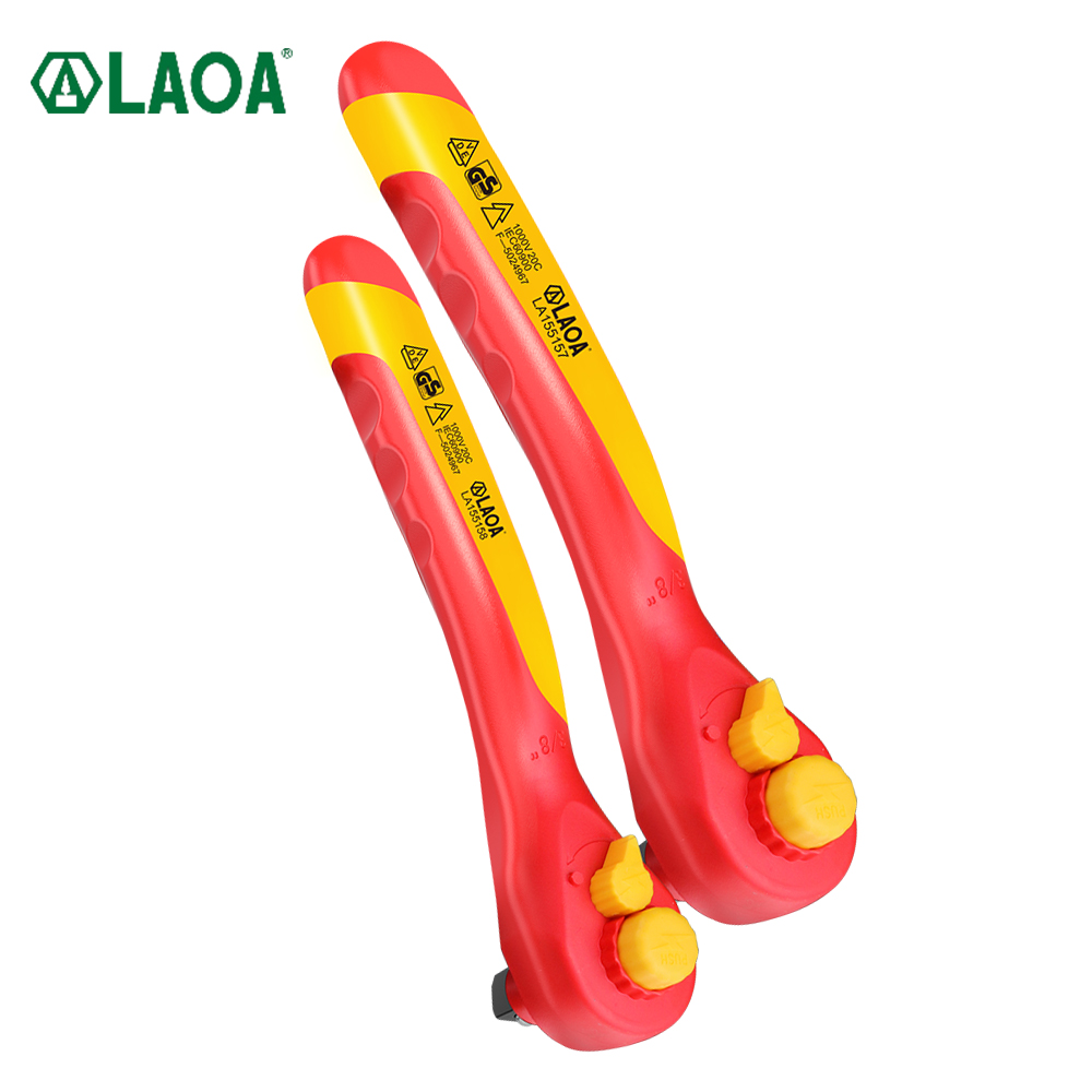 LAOA 절연 소켓 렌치 자동차 수리 견딜 전압 1000V 자동 수리 도구 VDE 절연 소켓 렌치 LA155158 3/8 [LAOA-16]
