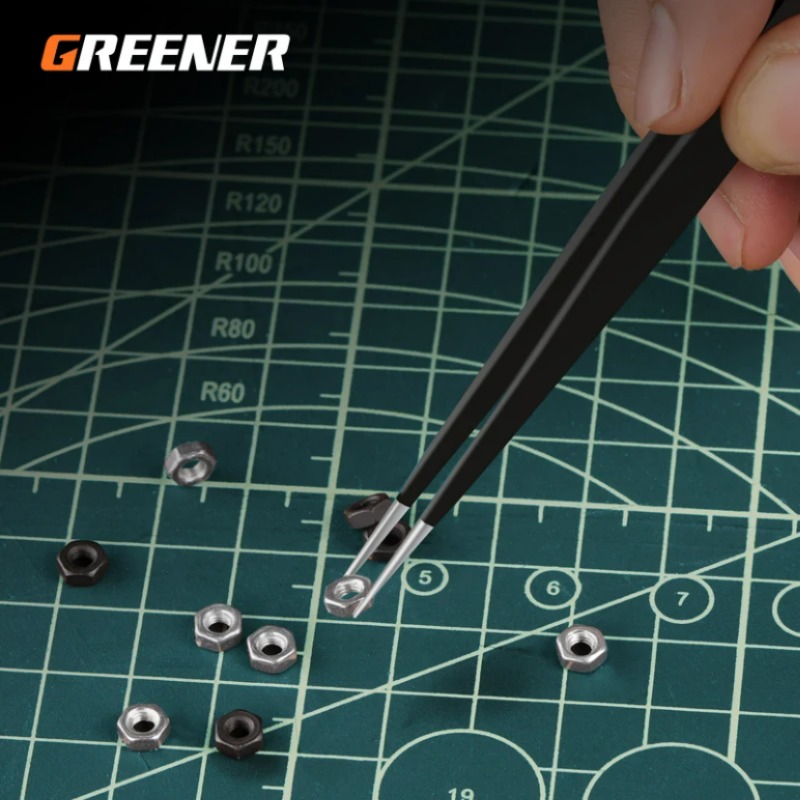 스테인레스 스틸 핀셋 119mm 유지 보수 도구 산업용 곡선 스트레이트 핀셋 도구 [GREENER-174]