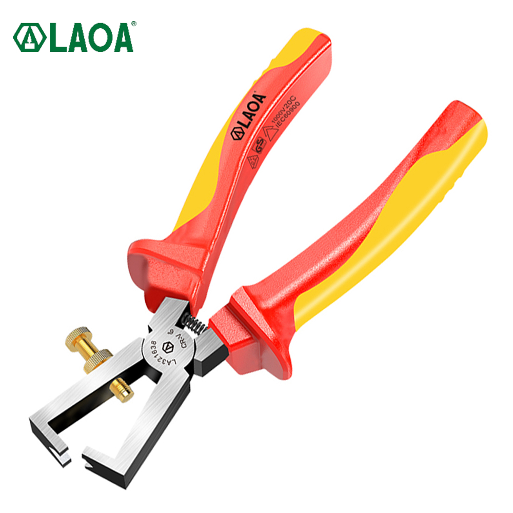 LAOA VDE 플랫 노즈 플라이어 1000V 절연 고온 및 고압 LA321638 [LAOA-79]