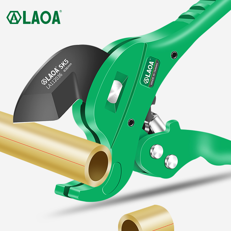 LAOA 파이프 커터 36-42mm 파이프 가위 SK5 재질 처리 래칫 PVC/PE/VE 파이프 커터 가위 [LAOA-128]