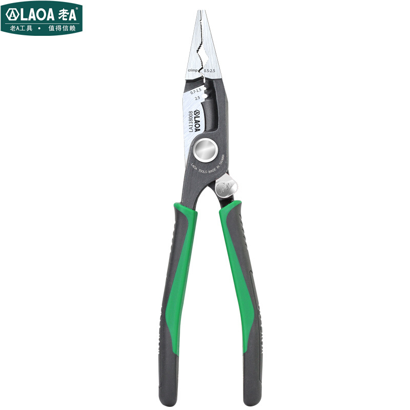 LAOA 8 inch Multitool 펜치 니퍼 조합 바늘 코 펜치 기능 잠금 LA118008 [LAOA-167]