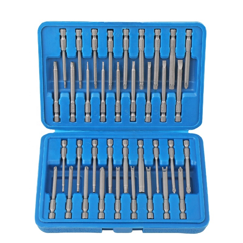 75mm 긴 육각 생크 드라이버 멀티 비트 세트 변조 방지 보안 Torx 정사각형 XZN 36pc [Hi-Spec-38]
