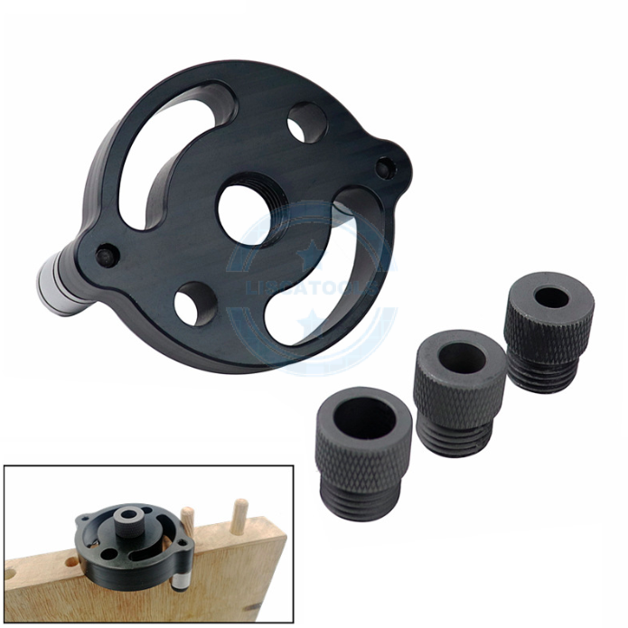 가정용 손 도구 6 8 10mm 3 in 1 조정 가능한 구멍 펀처 포지셔너 클램프 DIY 목공 홈 수리 도구-블랙 [ZGA37-17]