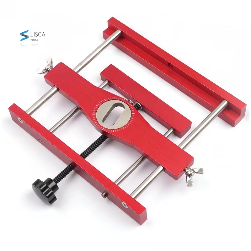 L-HT169 새로운 패턴 알루미늄 합금 재료 목공 드릴링 펀치 Loactor 도구 느슨한 장부 Joinery 지그 [ZGA37-58]