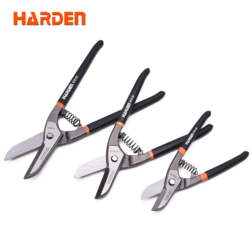 HARDEN 8 inch 철 시트 전단 봄 가위 절단 탄소 강철 절단 가위 주석 snips 에 적합 570135 [HARDEN-77]