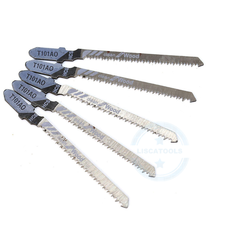 LISCA 5pcs T101AO 지그 소 블레이드 세트 지그 톱 블레이드 클린 컷 나무 절단 도구 1.5-15mm [ZGA37-62]