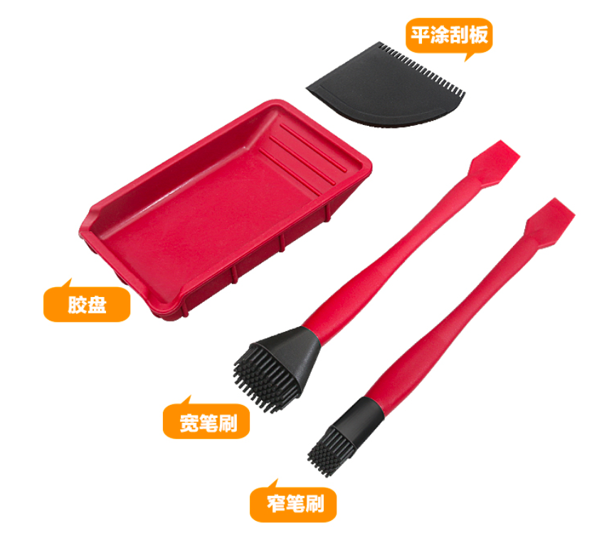 L-HT105 실리카 젤 부드러운 고무 브러시 목공 라텍스 브러시 단단한 나무 흰색 고무 브러시 [ZGA37-68]