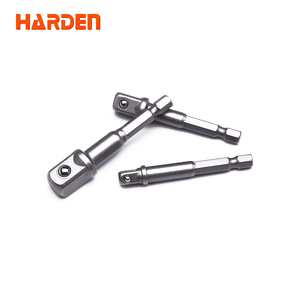 육각 드릴 전원 비트 1/4x65mm 3/8x65mm 1/2x70mm 연장 막대 소켓 비트 어댑터 스틸 볼 3pcs 550733 [HARDEN-93]