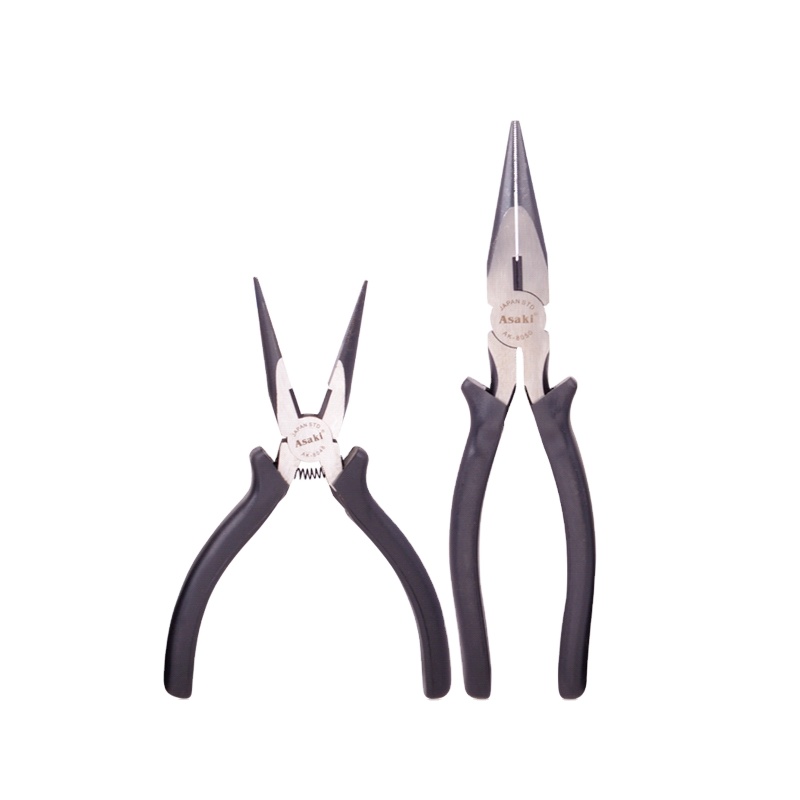 Asaki 탄소 강철 6 8inch 긴 코 플라이어 바늘 코 플라이어 전기 AK-8048 AK-8050 [Asaki-11]