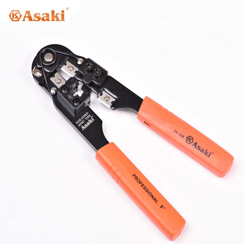 Asaki 래치드 케이블 러그 공구 주름을 잡는 플라이어 철사 끝 뇌관집게 유형 [Asaki-34]