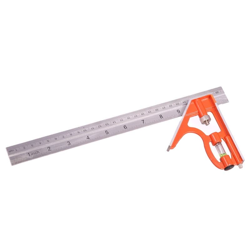 Asaki 12 인치 300mm 슬라이딩 조합 시도 사각형 눈금자 90 도 각도 눈금자 레벨 바이알 AK-2592 [Asaki-64]