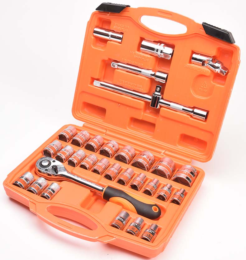 Asaki Socket 렌치 손 tool set 32 pcs 1/2inch DR AK-9773 [Asaki-84]