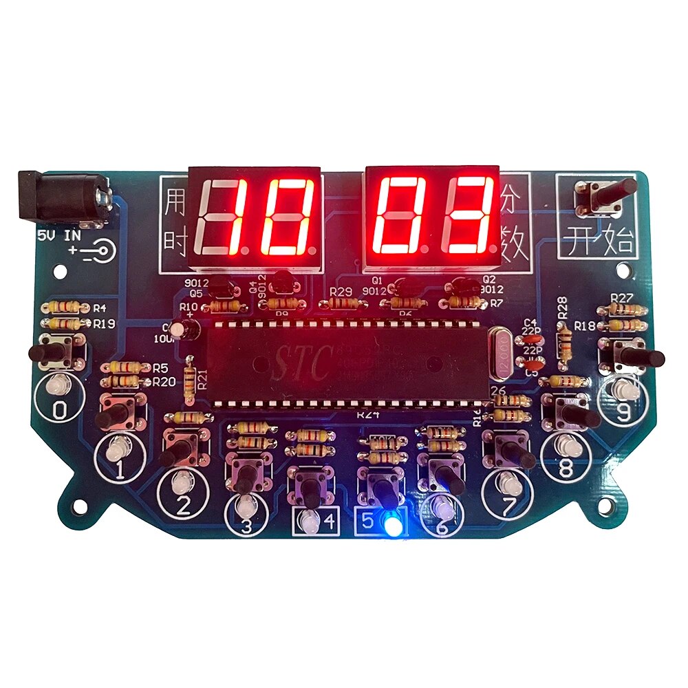 DC 5V DIY 전자 게임 키트 Whack-a-Mole 게임 신속한 응답 테스터 Funny Welding Training Suite [DIY-288]