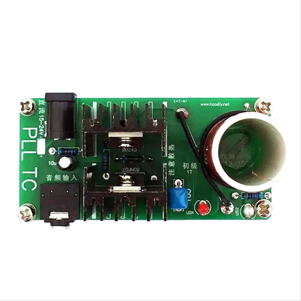 테슬라 코일 미니 플라즈마 음악 스피커 키트 아크 과학 실험 학생 전자 DIY 생산 DC 15-24V 15W 2A [DIY-290]