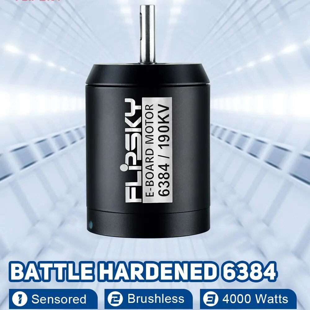 전기 스케이트 보드 ESK8 DIY 액세서리용 Flipsky BLDC 벨트 모터 전투 강화 6384 원형 샤프트 190KV 10mm [FLPSKY-34]