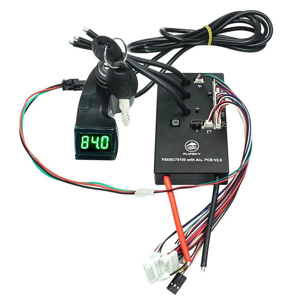 Flipsky 전원 키 스위치 단추 전기 스케이트보드 스쿠터 Ebike용 VESC 알루미늄 누드보드 PCB 포함 75100 V2.0 [FLPSKY-38]