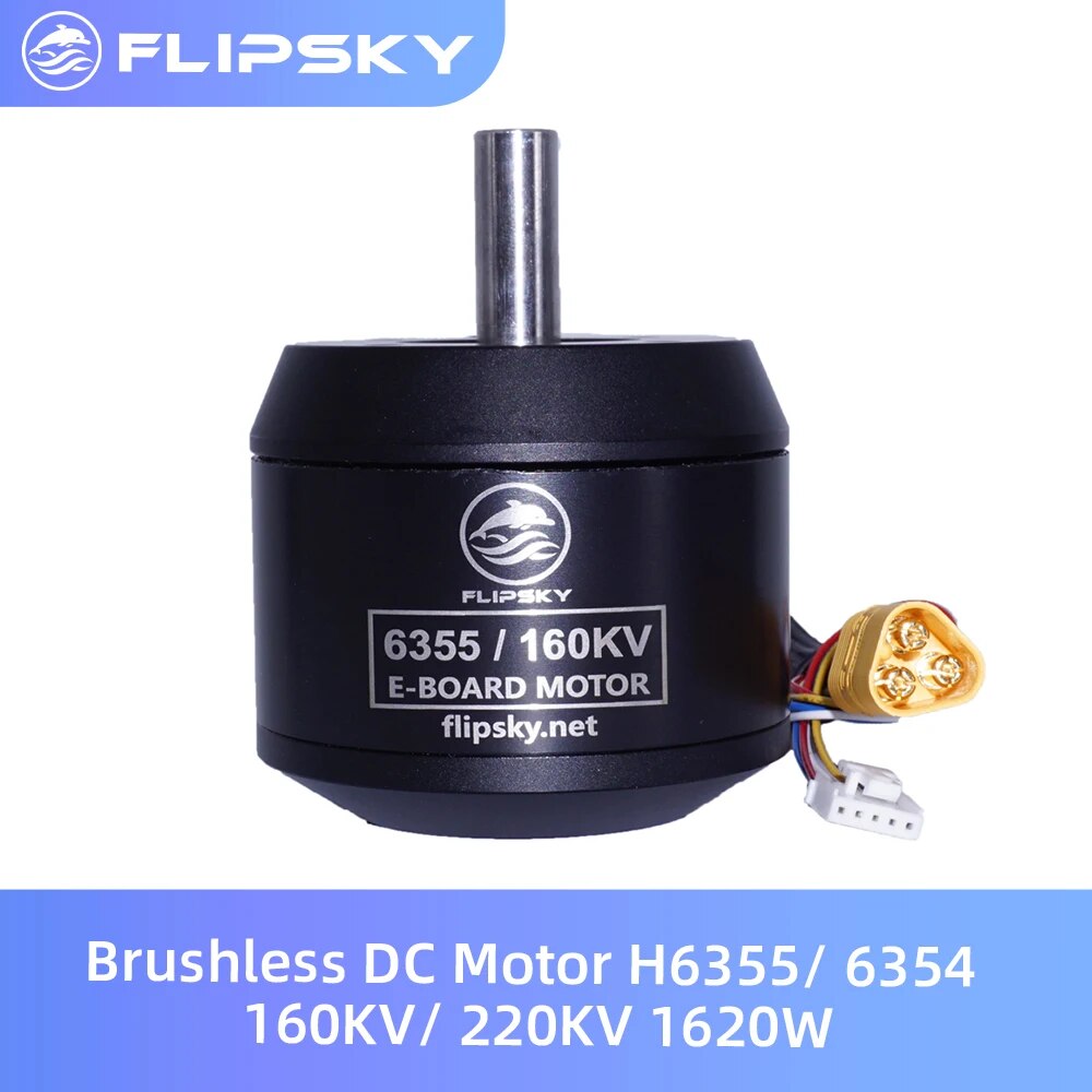 Flipsky 브러시리스 DC 모터 전기 자전거 스케이트보드 개조 클럽 고속 모터 H6355 160KV 1620W [FLPSKY-45]
