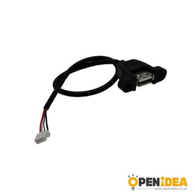 PH2.0 4핀 단자 USB 2.0 판넬 케이블 F/F 연장 고정형 30CM [OPEN-BL026-004]