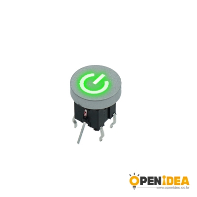 택트스위치 LED 전원 스위치 6 x 6 green [OPEN-SA017-003]